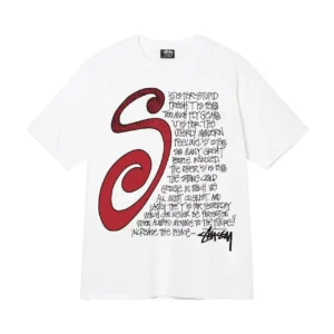 Stussy White T shirt with Graffiti S for