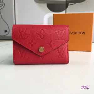 Louis Vuitton Red Wallet Iconic Monogram