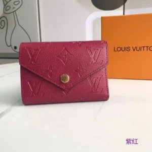 Louis Vuitton Burgundy Wallet: Elegant