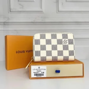 Louis Vuitton N60067 White Checkered Wallet