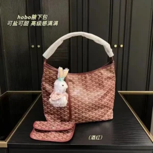 Goyard Hobo Burgundy Handbag: Chic