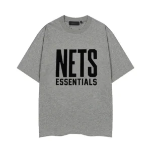 ESSENTIALS Gray Tee: Sporty and Chic Fashion
