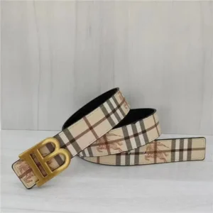 Burberry Plaid Belt in Beige: A Luxury