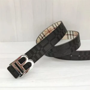 Burberry Black Fashion Belt: Iconic 'B