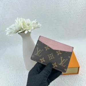 Louis Vuitton Brown Pink Card holder: Luxury