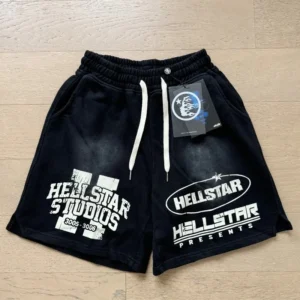 Hellstar Black Shorts Bold Logos