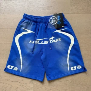 HELLSTAR Blue Shorts Cosmic Inspired