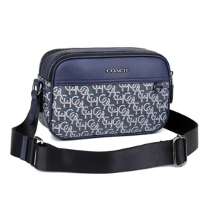 Coach Navy Monogram Cross body: Stylish
