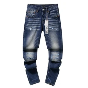 PURPLE Dark Blue Denim Jeans Urban Fashion