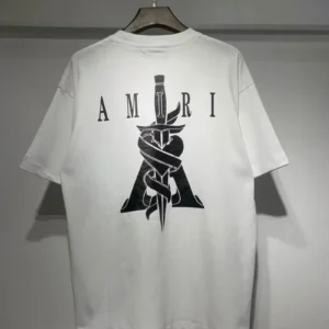 AMIRIRI White T shirt: Edgy Design, High