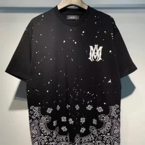 AMIRI Black Bandana inspired T shirt, Urban