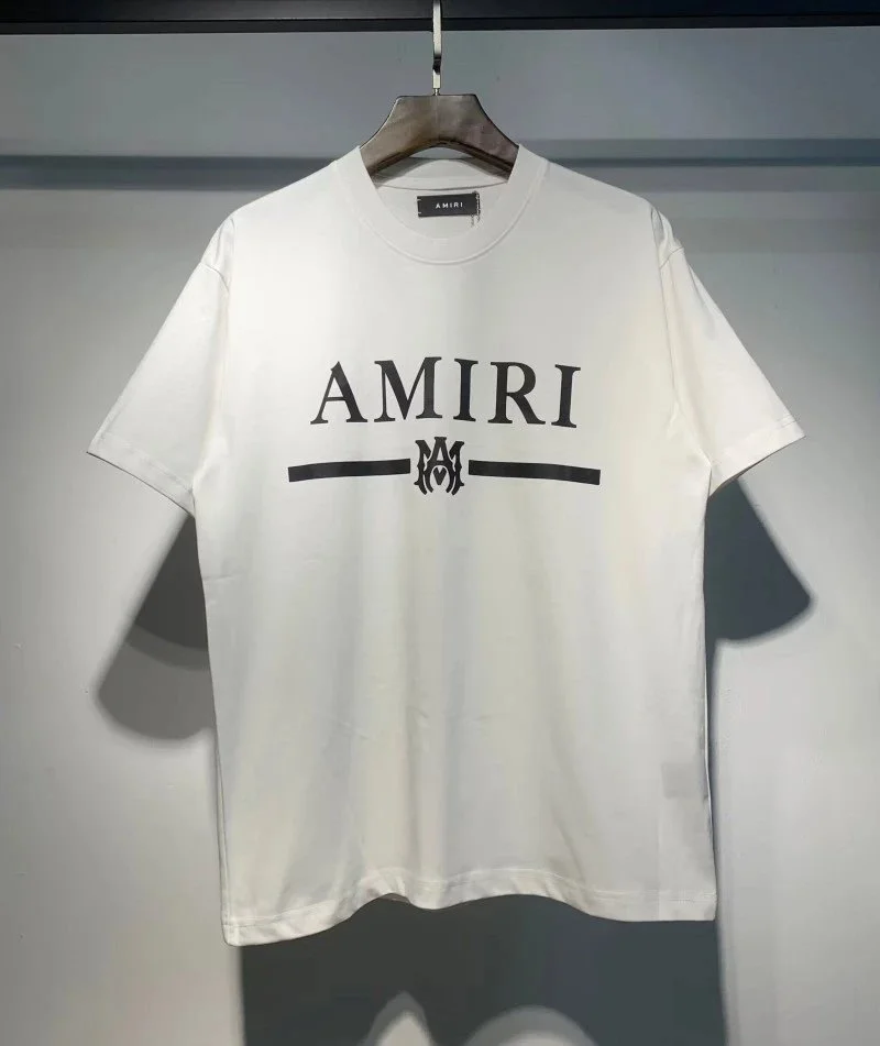 AMIRI White T Shirt: Bold Logo, Casual
