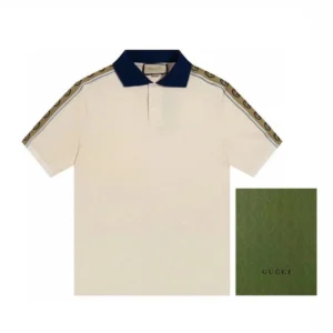 Gucci Iconic Off white Polo with Patterned