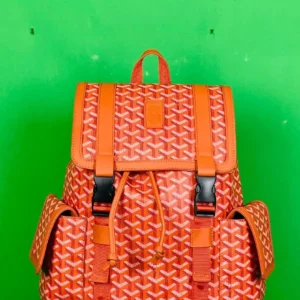 Goyard Orange Print Backpack: Chic