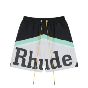 Rhude Black White Mint Green Shorts, Street
