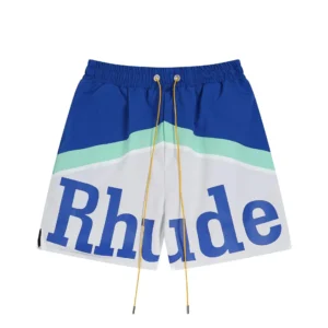 Rhude Blue White Green Shorts: Stylish
