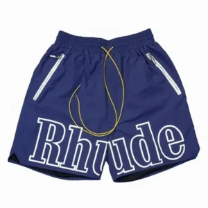 Rhude Navy Blue Shorts: Street style