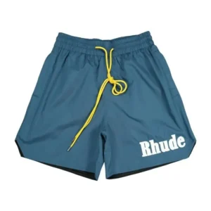 Rhude Teal Branded Shorts: Trendy