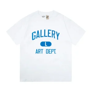 GALLERY DEPT. White Tee with Blue Print: A