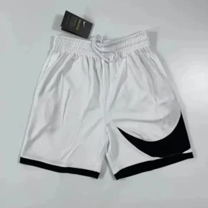 Nike White Shorts with Black Swoosh: Comfort