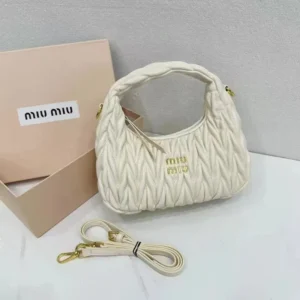 Miu Miu Off white Handbag: Elegant and Puffy