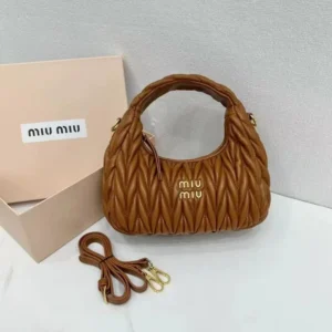 Miu Miu Brown Handbag: Iconic Logo, Chic