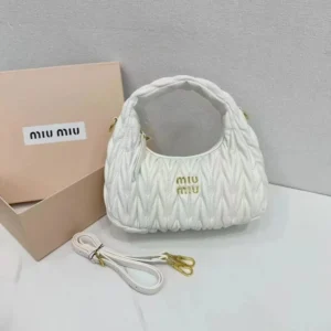 Miu Miu White Puffy Handbag: Elegant