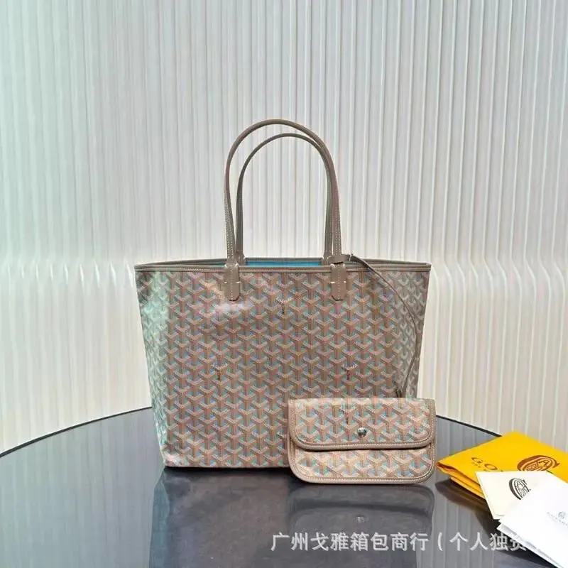 Goyard Beige Tote and Clutch: Iconic