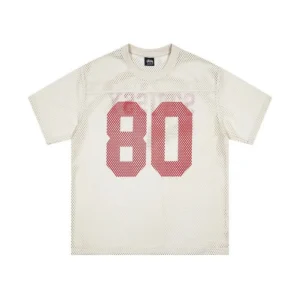 Stussy Off white Mesh Tee with Red Accents