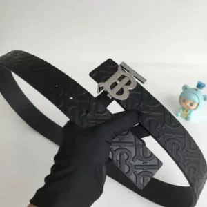 Burberry Black Belt: Luxury Monogram