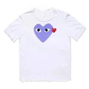 Comme des Gar?ons Play White Tee: Unique Heart Design