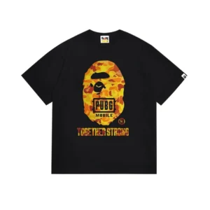 BAPE x PUBG Black Tee: Cool Camo Ape