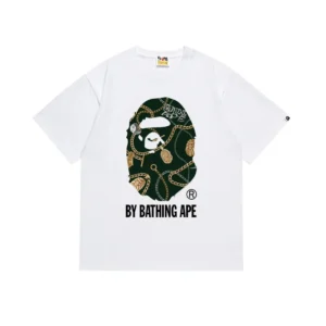 BATHING APE White T shirt with Ape Chain