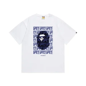 BAPE White Graphic T Shirt: Cool and Trendy