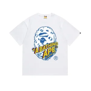 A Bathing Ape White Tee: Retro inspired