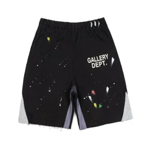 GALLERY DEPT. Black Splat Shorts Retro