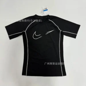Nike Black Sports Tee, Iconic Swoosh