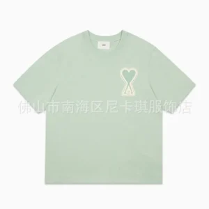 AMI Light Green T Shirt: Comfort & Style in