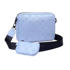 Louis Vuitton Light Blue Monogram Cross