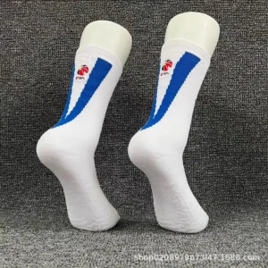 CBA White Blue Sports Socks: Ideal for