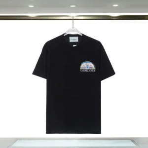 Casablanca Black Tee: Artistic Design