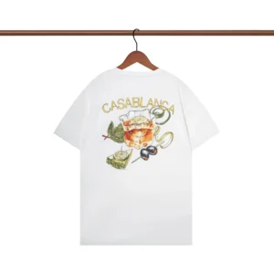 Casablanca White T Shirt: Artistic Beverage