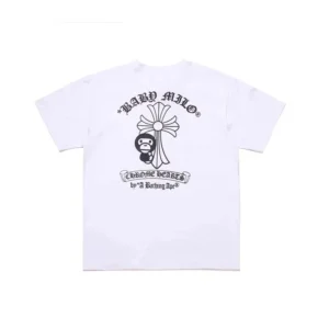 A Bathing Ape Chrome Hearts White Tee: Edgy