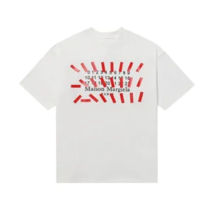 Maison Margiela White Tee: Numerical Art