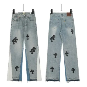 GALLERY DEPT Distressed Cross Jeans in Light