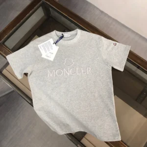 Moncler Light Gray Tee: Stylish