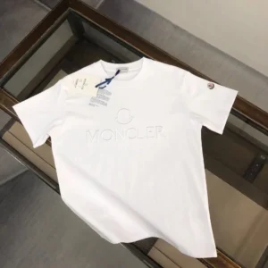 Moncler Embroidered White T Shirt: A Fashion