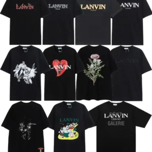 Lanvin Black Tees: Iconic Brand, Timeless