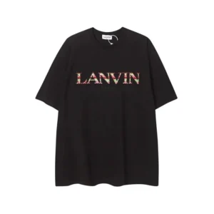 Lanvin Black T shirt: Parisian Chic Casual