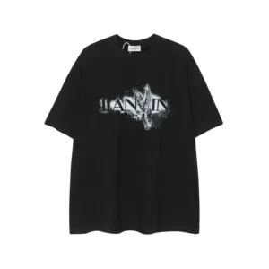 Lanvin Black T Shirt: Artistic Design